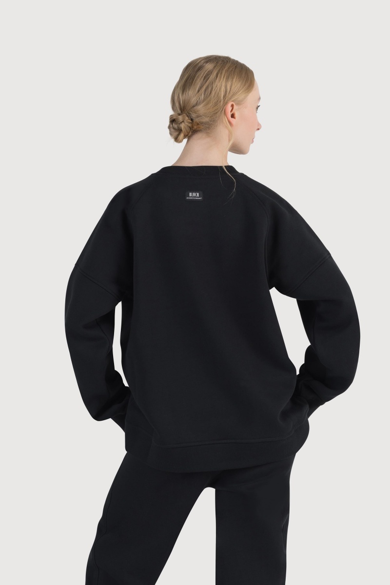 Top Bloch Off-Duty Terry Crew Sweat Donna Midnight | TITPQ51921