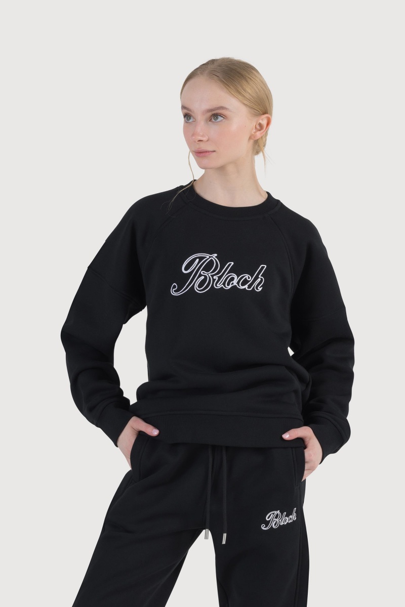 Top Bloch Off-Duty Terry Crew Sweat Donna Midnight | TITPQ51921