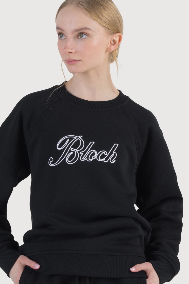 Top Bloch Off-Duty Terry Crew Sweat Donna Midnight | TITPQ51921