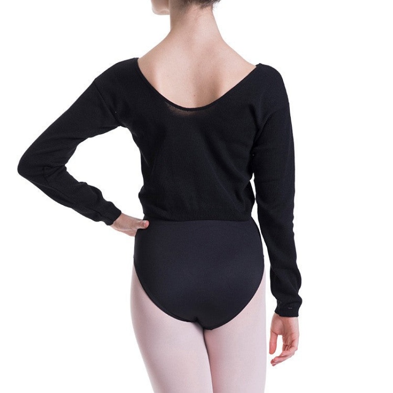 Top Bloch Overt Cropped Long Sleeve Maglia Donna Nere | UITTG27231