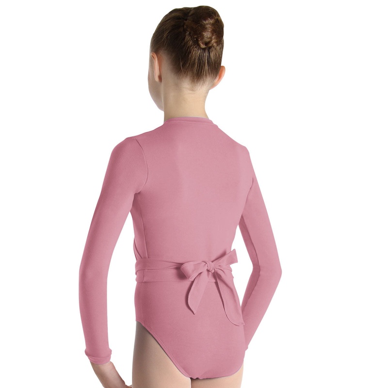 Top Bloch Overture Crossover Long Sleeve Wrap Bambino Dusk | TITWZ10653