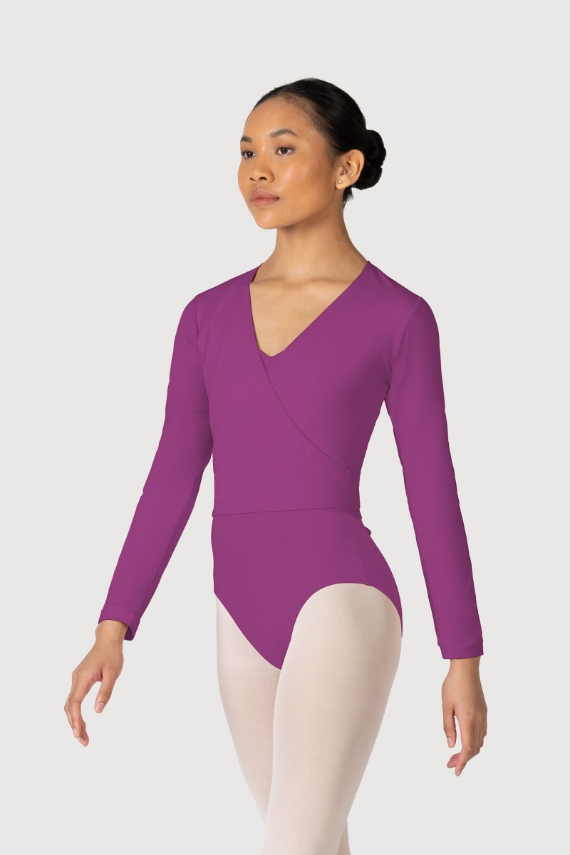 Top Bloch Overture Crossover Long Sleeve Wrap Donna Berry | ITQAV85044