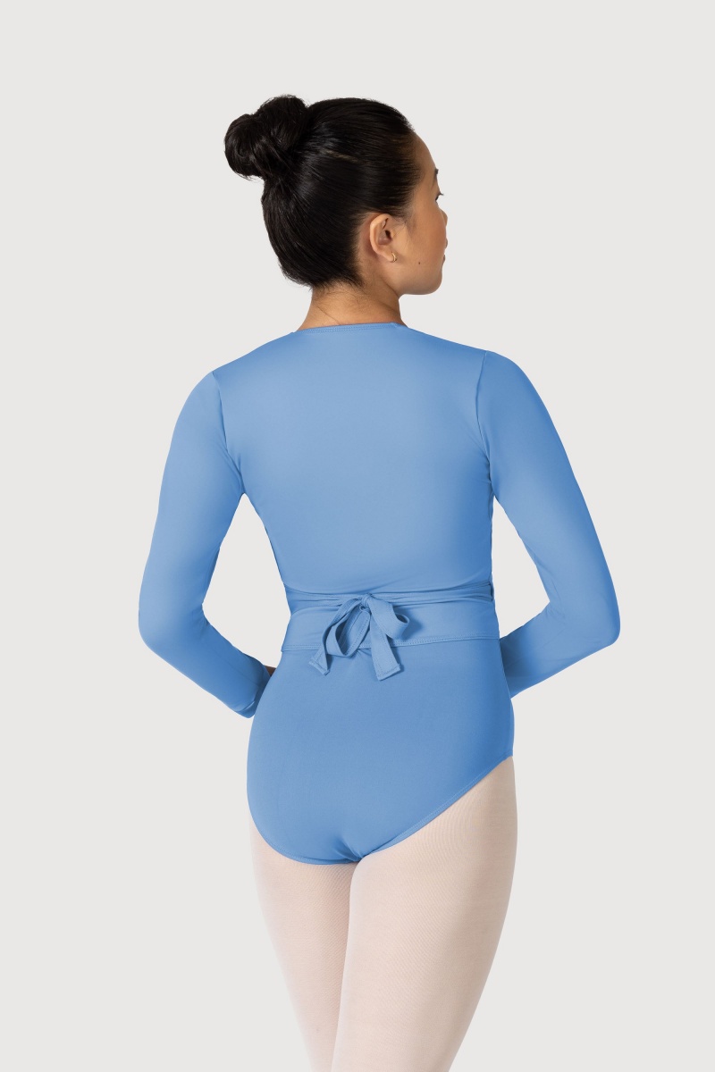 Top Bloch Overture Crossover Long Sleeve Wrap Donna Cornflower | ITXMI15346