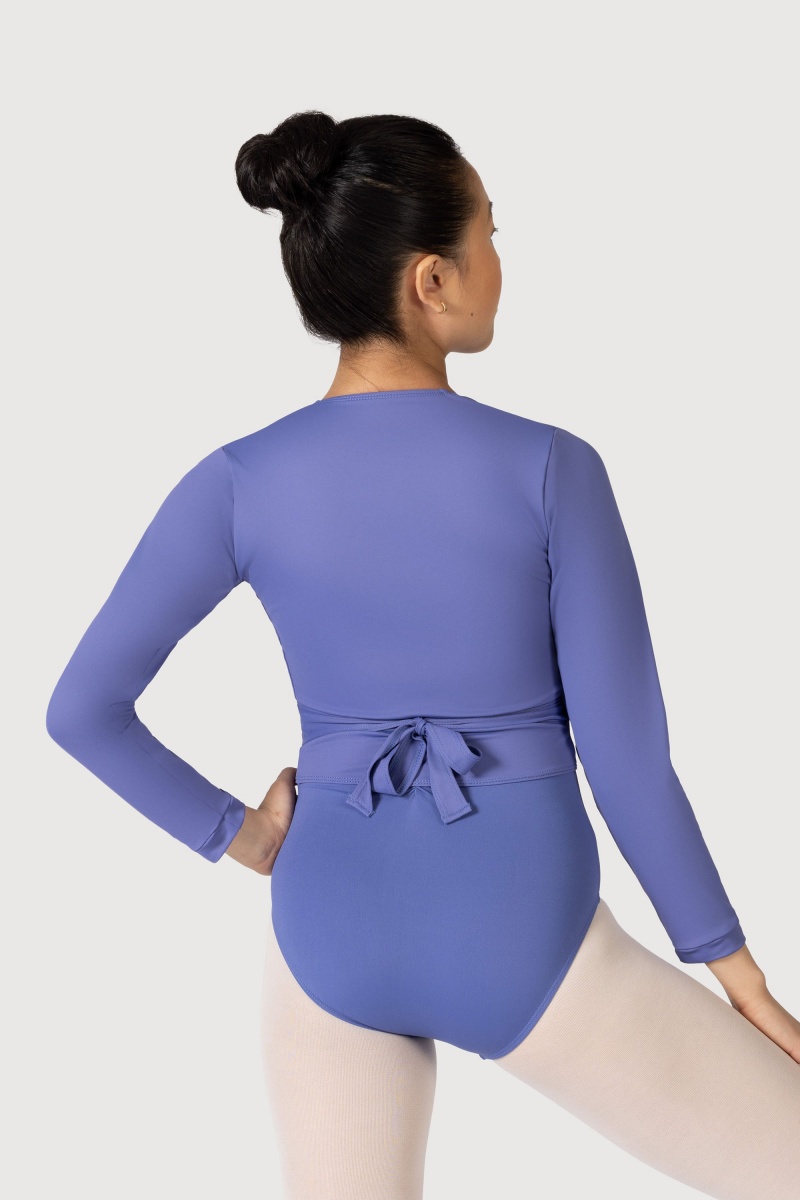 Top Bloch Overture Crossover Long Sleeve Wrap Donna Lunar | LITTR92058