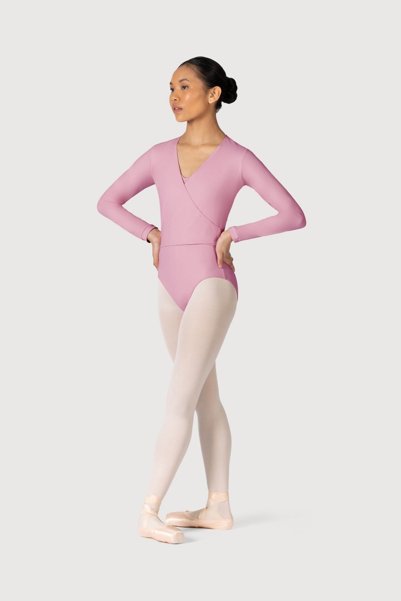 Top Bloch Overture Crossover Long Sleeve Wrap Donna Dusk | ITCIF50522