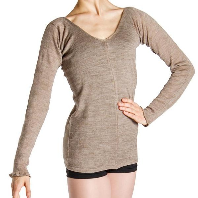 Top Bloch Piano Merino V Donna Earth | QITUV64195