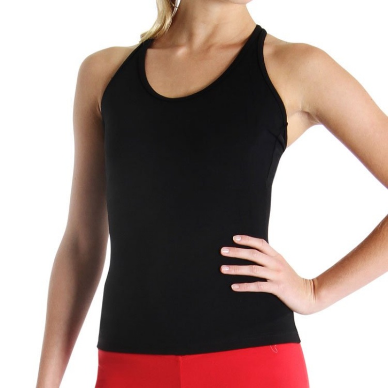 Top Bloch T Back Singlet Donna Nere | XITGW51368