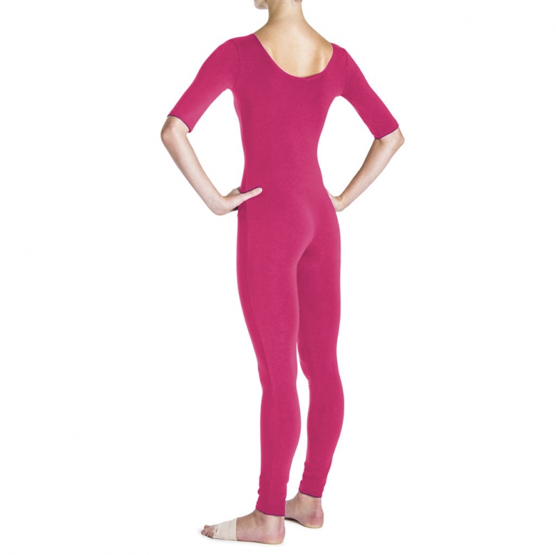 Unitard Bloch Euna ¾ Sleeve Donna Cherry | DITKV49544