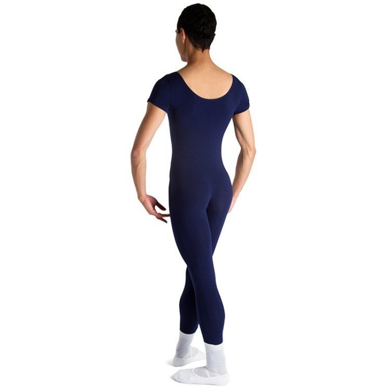 Unitard Bloch Matt Scoop Neck Cap Sleeve Uomo Blu Marino | ITNZX34836