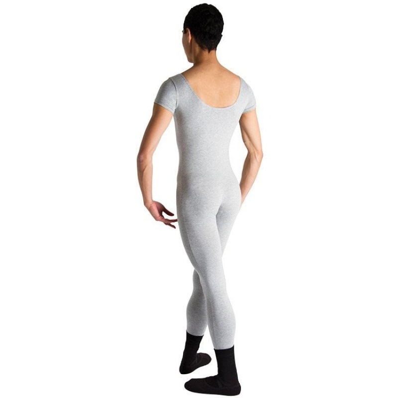 Unitard Bloch Matt Scoop Neck Cap Sleeve Uomo Grigie | EITVG63481