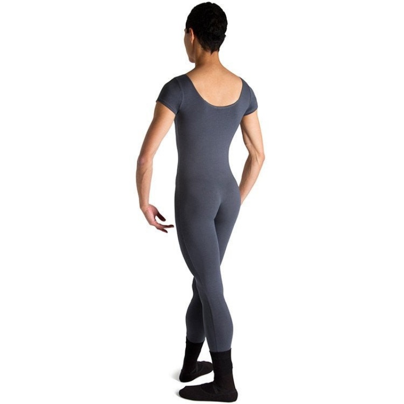 Unitard Bloch Matt Scoop Neck Cap Sleeve Uomo Graphite | AITWC92752