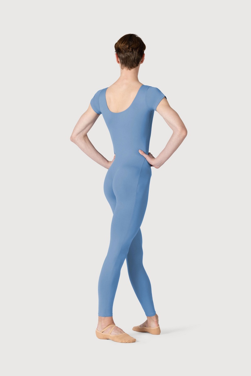 Unitard Bloch Microlux™ Scoop Neck Cap Sleeve Uomo Cornflower | ITJKU56158