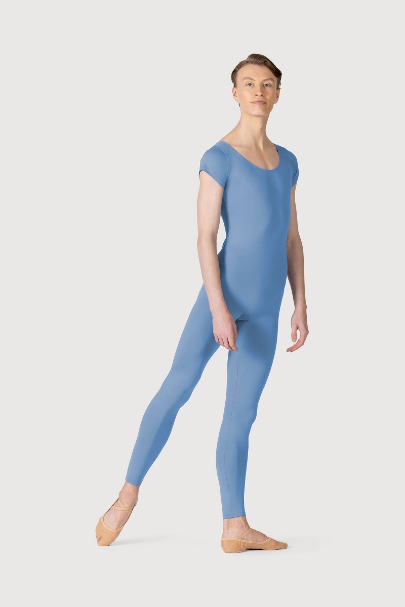 Unitard Bloch Microlux™ Scoop Neck Cap Sleeve Uomo Cornflower | ITJKU56158