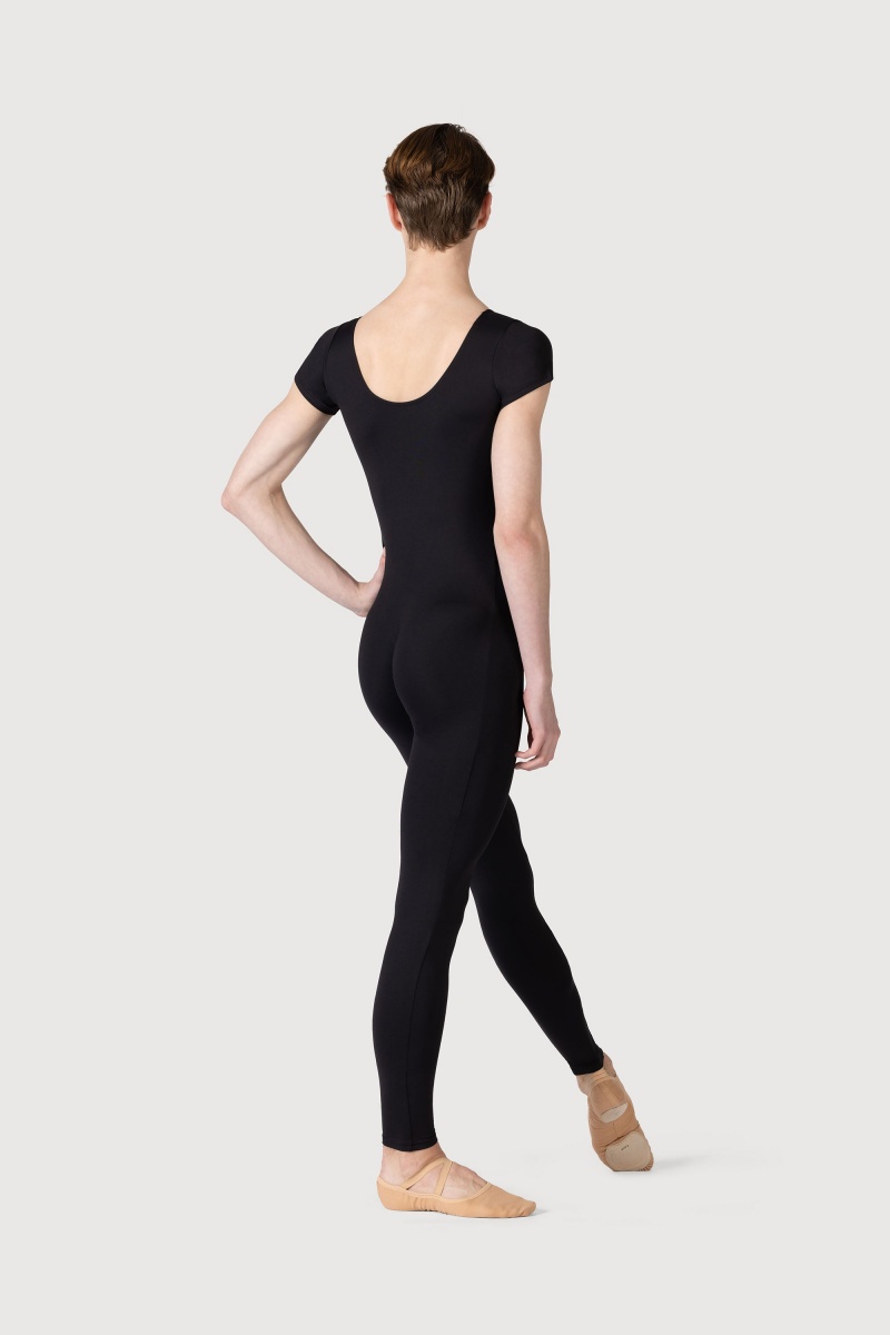 Unitard Bloch Microlux™ Scoop Neck Cap Sleeve Uomo Nere | SITNY99994