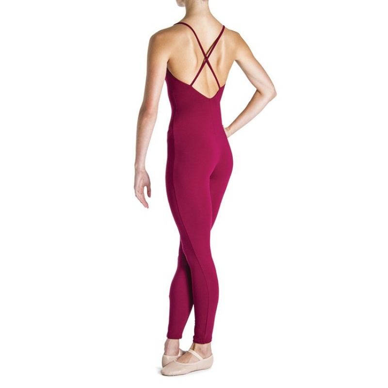 Unitard Bloch Una Cross Back Donna Bordeaux | PITQX41465