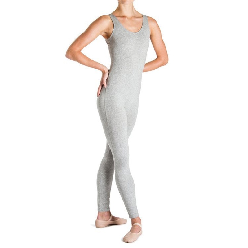 Unitard Bloch Utano Scoop Neck Donna Grigie | QITWA28769